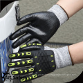 SRSAFETY TPR sewing on back palm coated nitrile machinist wear gloves